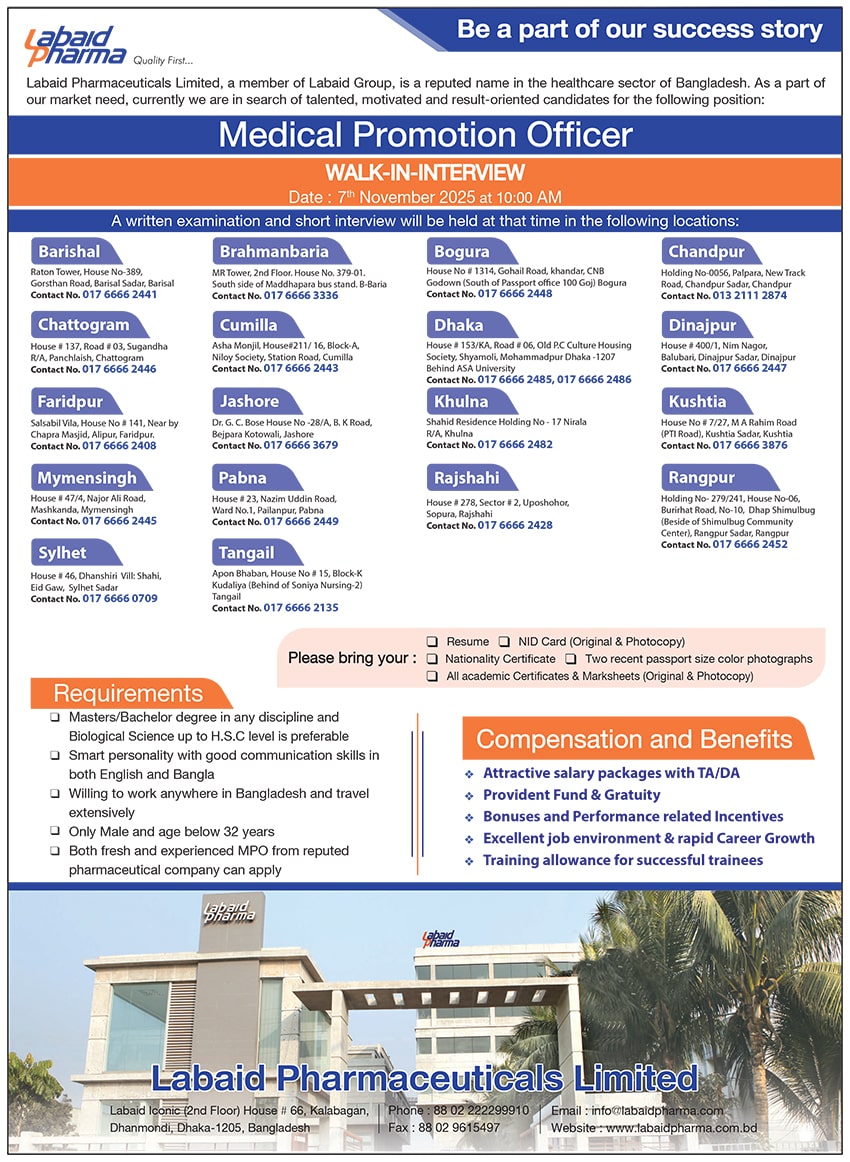 Labaid Pharma Labaid Pharmaceuticals Ltd